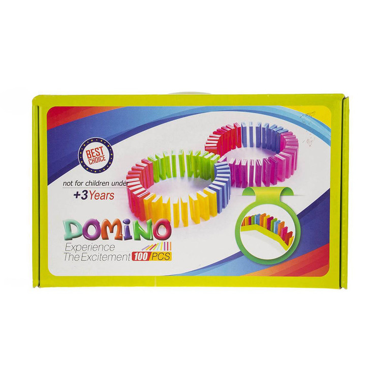 بازی فکری دومینو مدل دومینو، شامل 100 قطعه پلاستیکی در 10 رنگ مختلف، مناسب کودکان و نوجوانان با هدف تقویت هوش، مهارت و تمرکز، بازی تک نفره با مدت زمان کمتر از یک ساعت