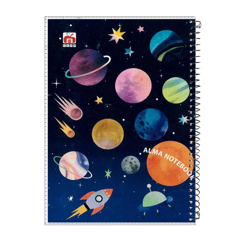 دفتر مشق 60 برگ آلما طرح PLANET کد 7612