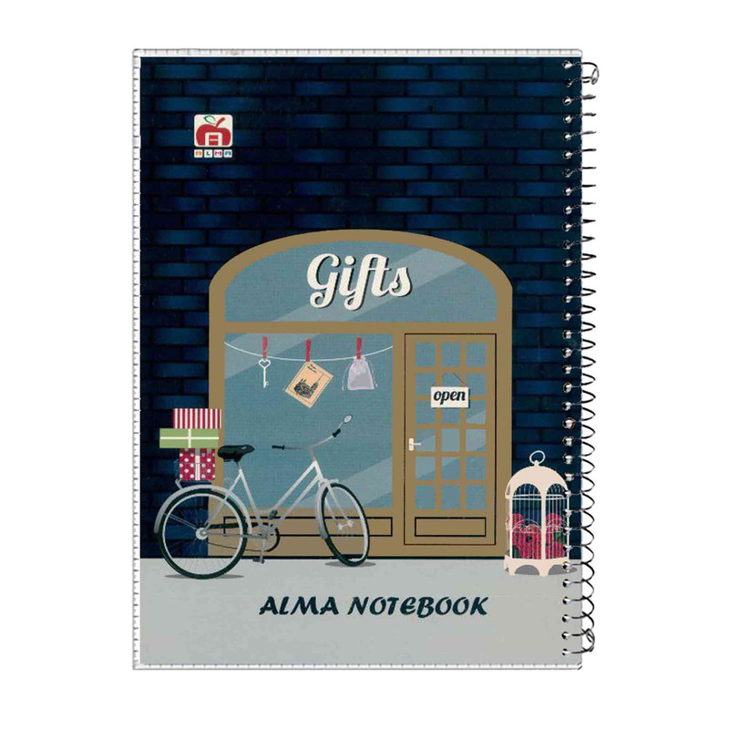 دفتر مشق 60 برگ آلما طرح GIFTS مدل طلقی کد 7612